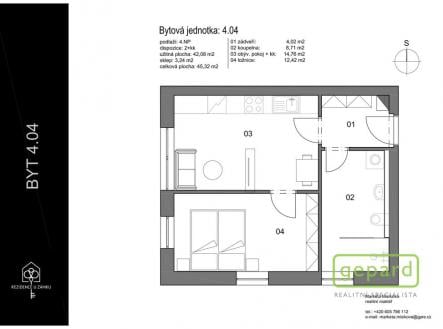 Prodej bytu, 2+kk, 45 m²