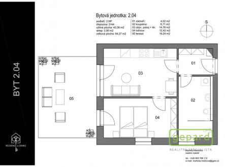 Prodej bytu, 2+kk, 62 m²