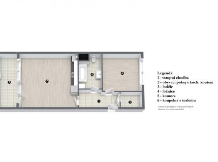 Pronájem bytu, 2+kk, 54 m²