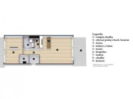 Pronájem bytu, 2+kk, 80 m²