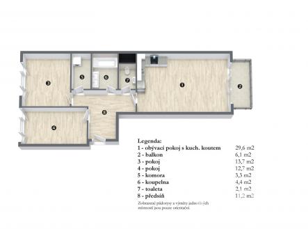 Prodej bytu, 3+kk, 82 m²