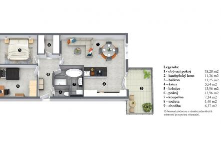 Prodej bytu, 3+kk, 80 m²
