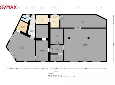 Pronájem - obchodní prostor, 138 m²