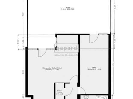 Prodej bytu, 2+kk, 59 m²