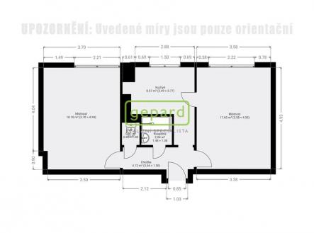 Prodej bytu, 2+1, 51 m²