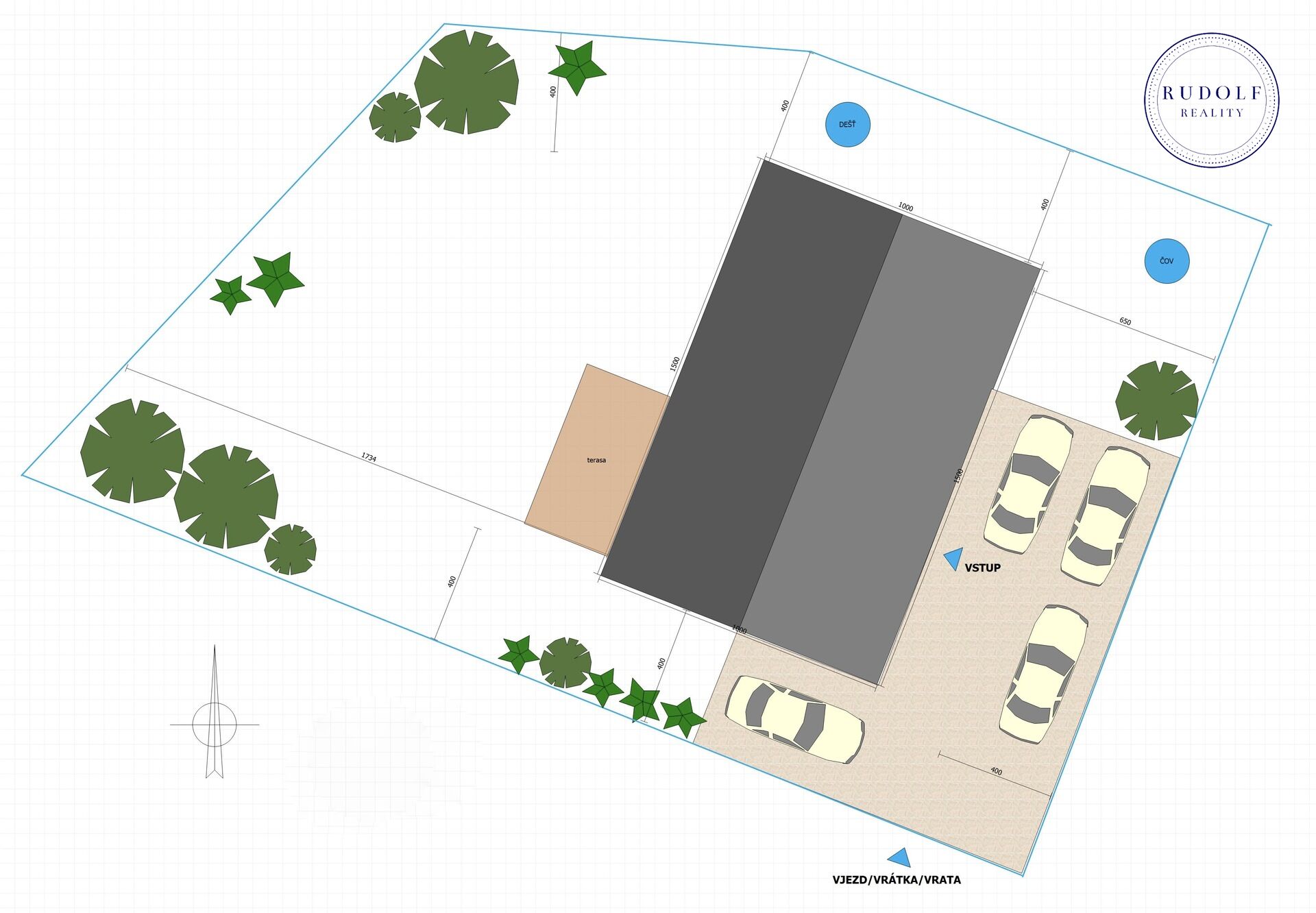 Prodej stavebního pozemku 709 m2, Čeminy