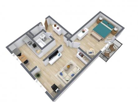 Prodej bytu, 2+1, 58 m²