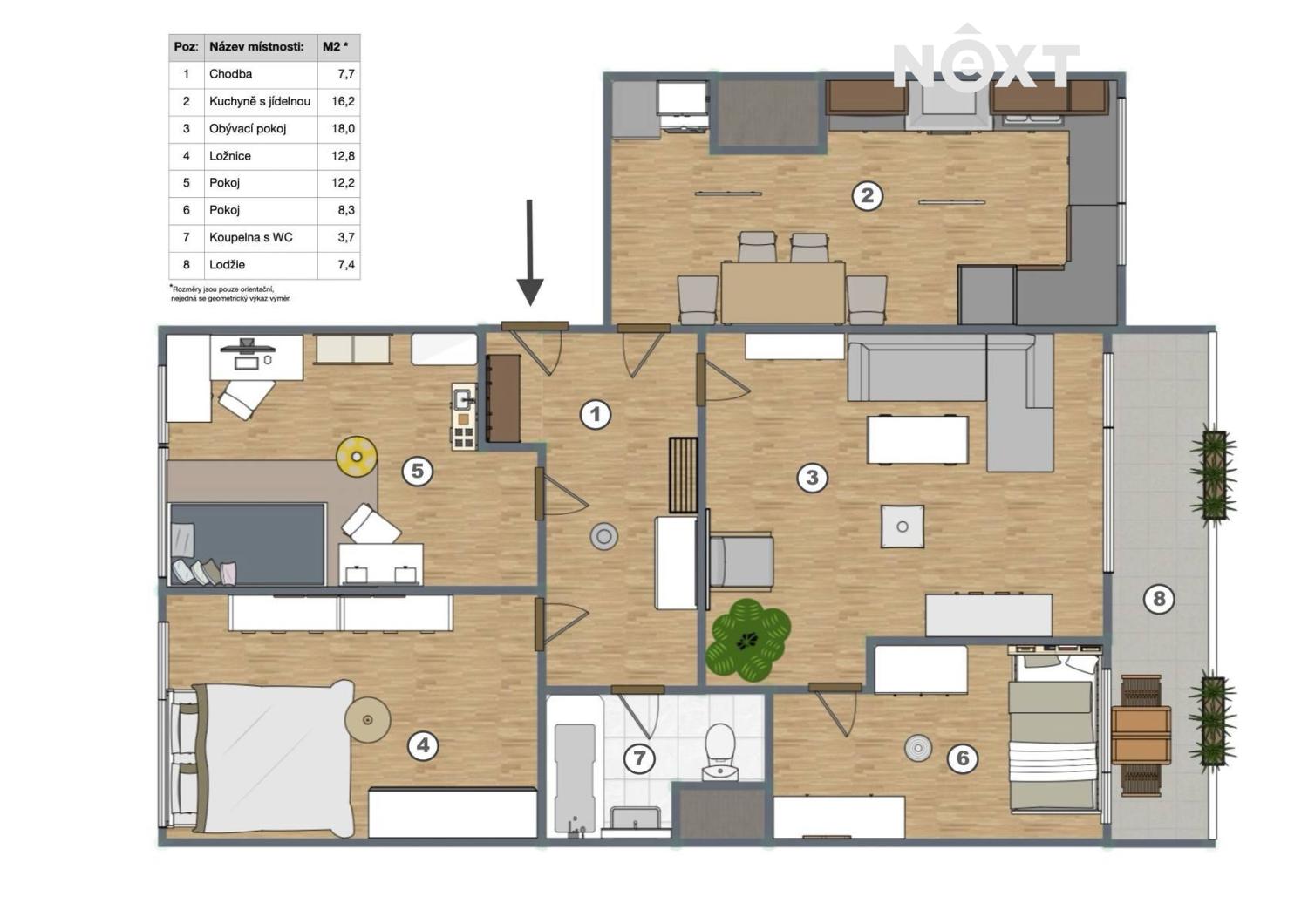 Pronájem byt 4+1, 85㎡
