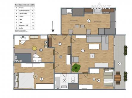 Pronájem bytu, 4+1, 85 m²
