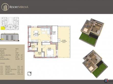 Prodej bytu, 2+kk, 77 m²