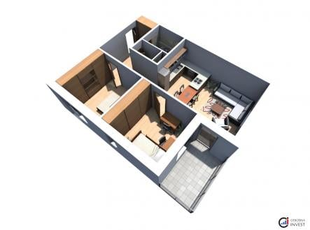 Prodej bytu, 3+kk, 72 m²