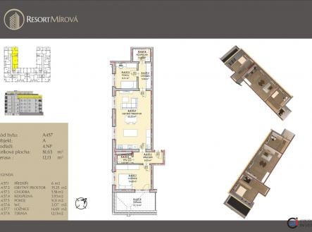 Prodej bytu, 3+kk, 93 m²