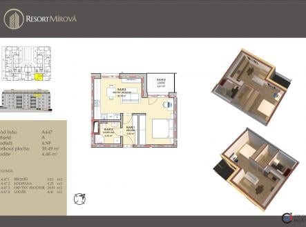 Prodej bytu, 1+kk, 44 m²