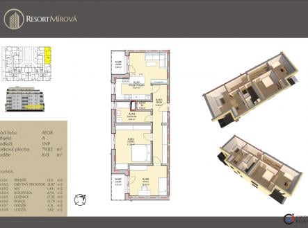 Prodej bytu, 3+kk, 89 m²