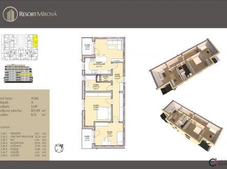 Prodej bytu, 3+kk, 89 m²