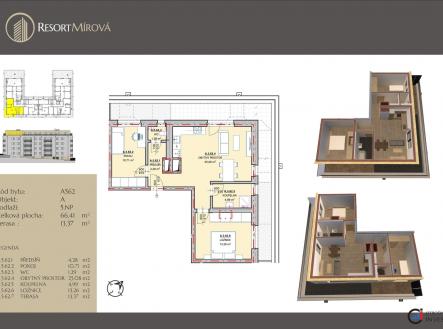 Prodej bytu, 3+kk, 80 m²