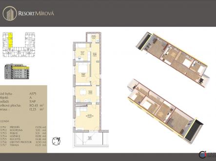 Prodej bytu, 3+kk, 93 m²