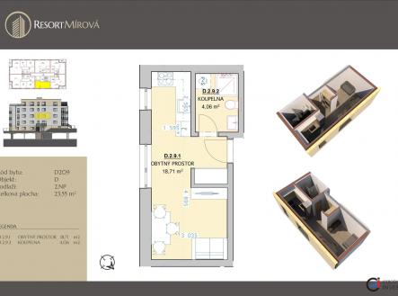 Prodej bytu, 1+kk, 24 m²