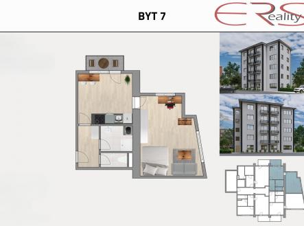 Prodej bytu, 2+kk, 41 m²