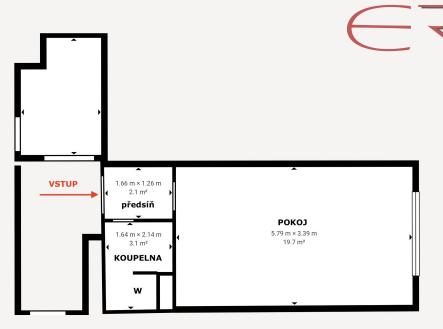 Prodej bytu, 1+kk, 31 m²
