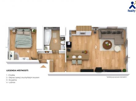 Prodej bytu, 2+kk, 62 m²