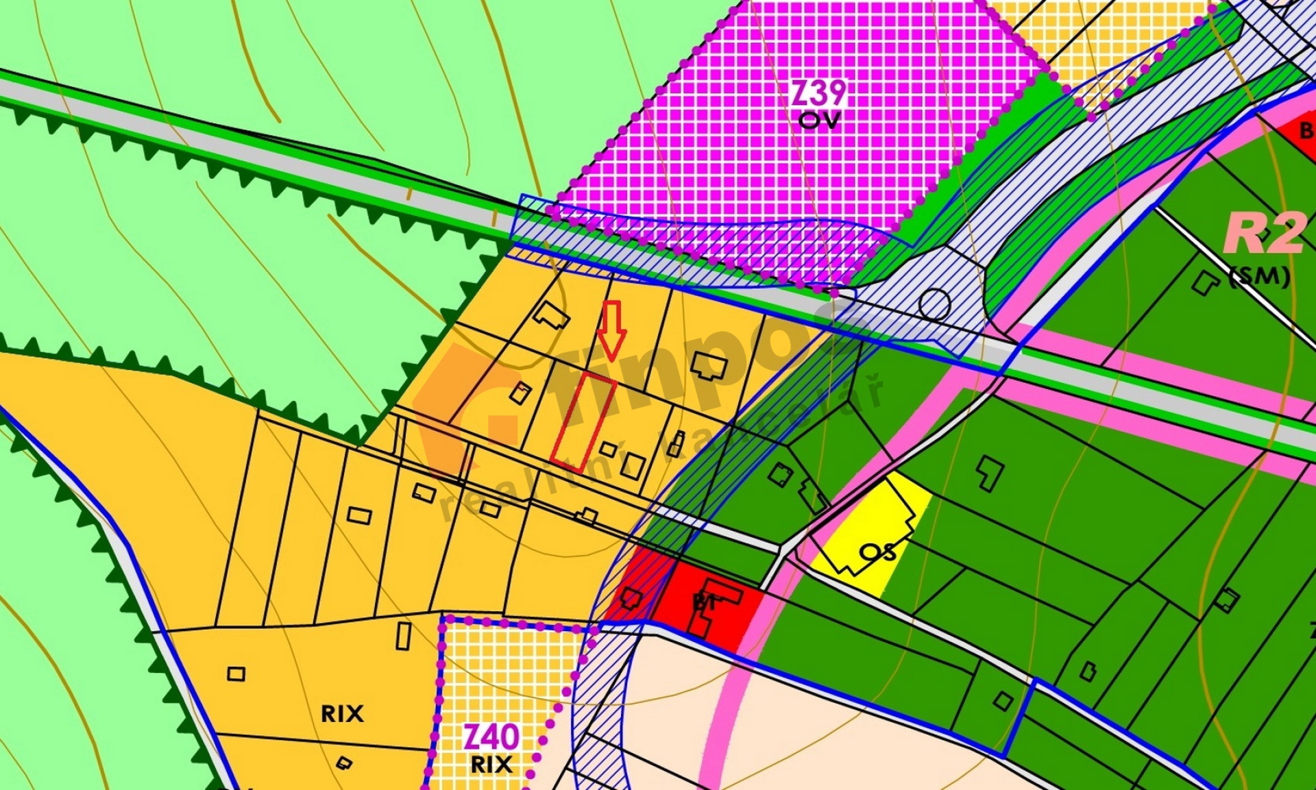 Prodej stavebního pozemku v Chlumci nad Cidlinou