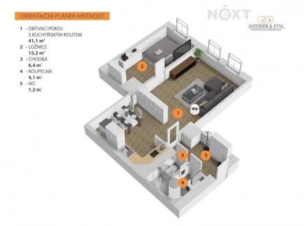 Prodej bytu, 2+kk, 68 m²