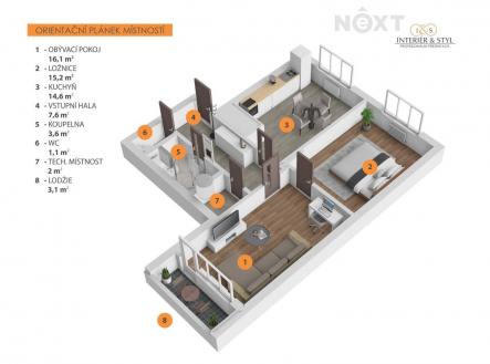 Prodej bytu, 2+1, 65 m²