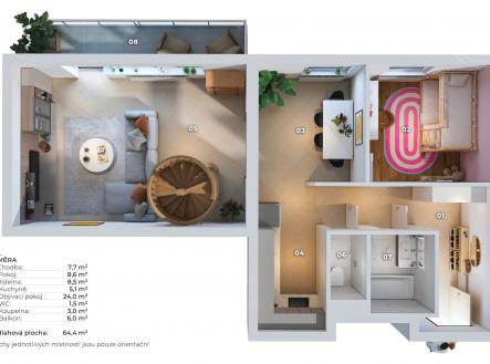 Prodej bytu, 3+1, 96 m²