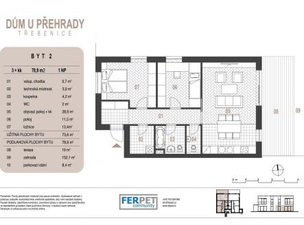 Prodej bytu, 3+kk, 79 m²