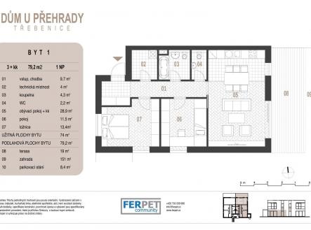 Prodej bytu, 3+kk, 79 m²