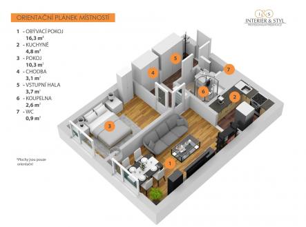 Prodej bytu, 2+kk, 42 m²