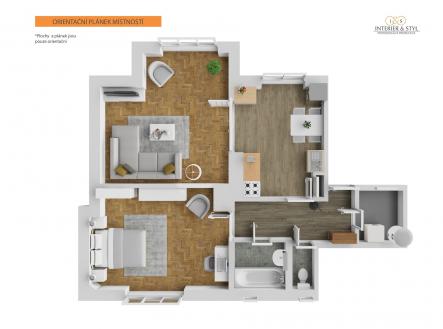 Prodej bytu, 2+1, 70 m²