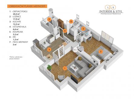 Prodej bytu, 2+1, 70 m²