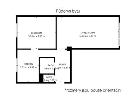 Prodej bytu, 2+1, 52 m²