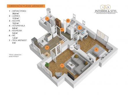 Prodej bytu, 2+1, 70 m²