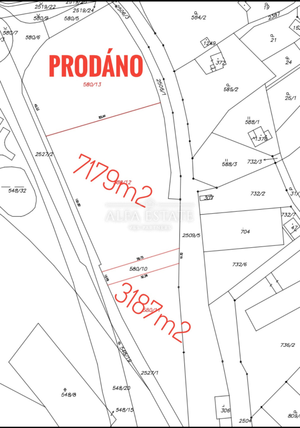 Prodej komerčního pozemku 7451 m2, Hroznětín