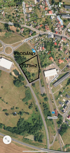 Prodej komerčního pozemku 7451 m2, Hroznětín
