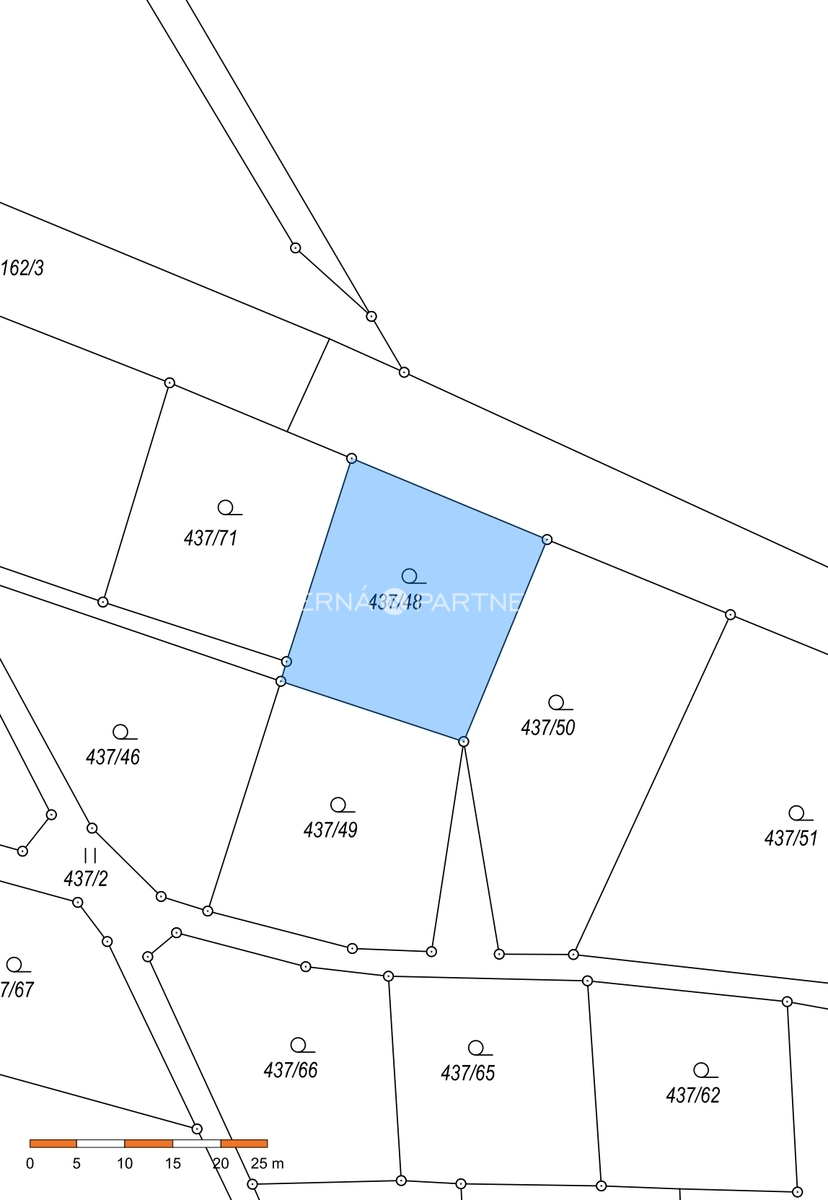 Snímek z katastrální mapy