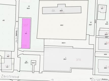 Snímek z katastrální mapy