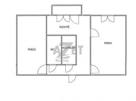 Prodej bytu, 2+1, 53 m²