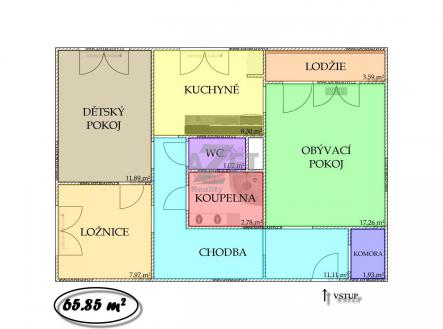 Byt Pod Zvonek 28 - Cesky Tesin 3+1 - Pudorys - Final.jpg