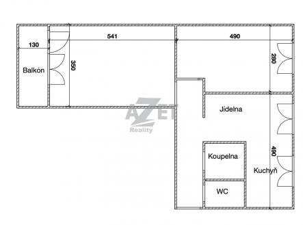 Prodej bytu, 2+1, 58 m²