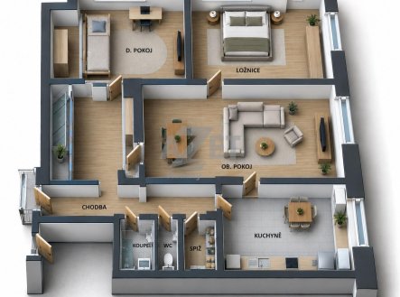 Prodej bytu, 3+1, 75 m²