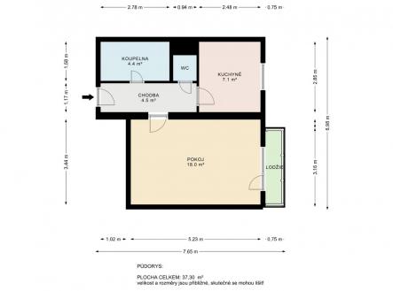 Prodej bytu, 1+1, 33 m²