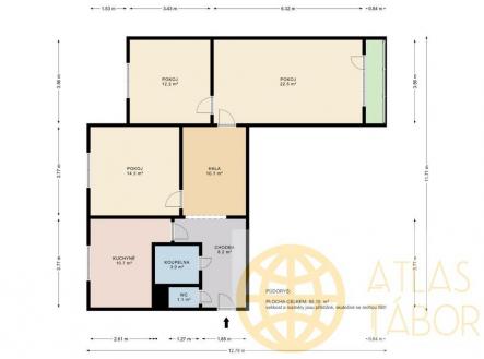 Pronájem bytu, 3+1, 71 m²