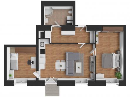 Pronájem bytu, 3+kk, 74 m²
