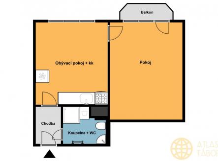 Pronájem bytu, 1+1, 36 m²