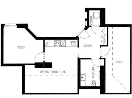 Prodej bytu, 3+kk, 60 m²