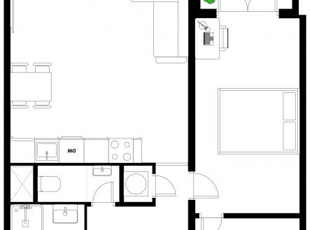 Pronájem bytu, 2+kk, 50 m²